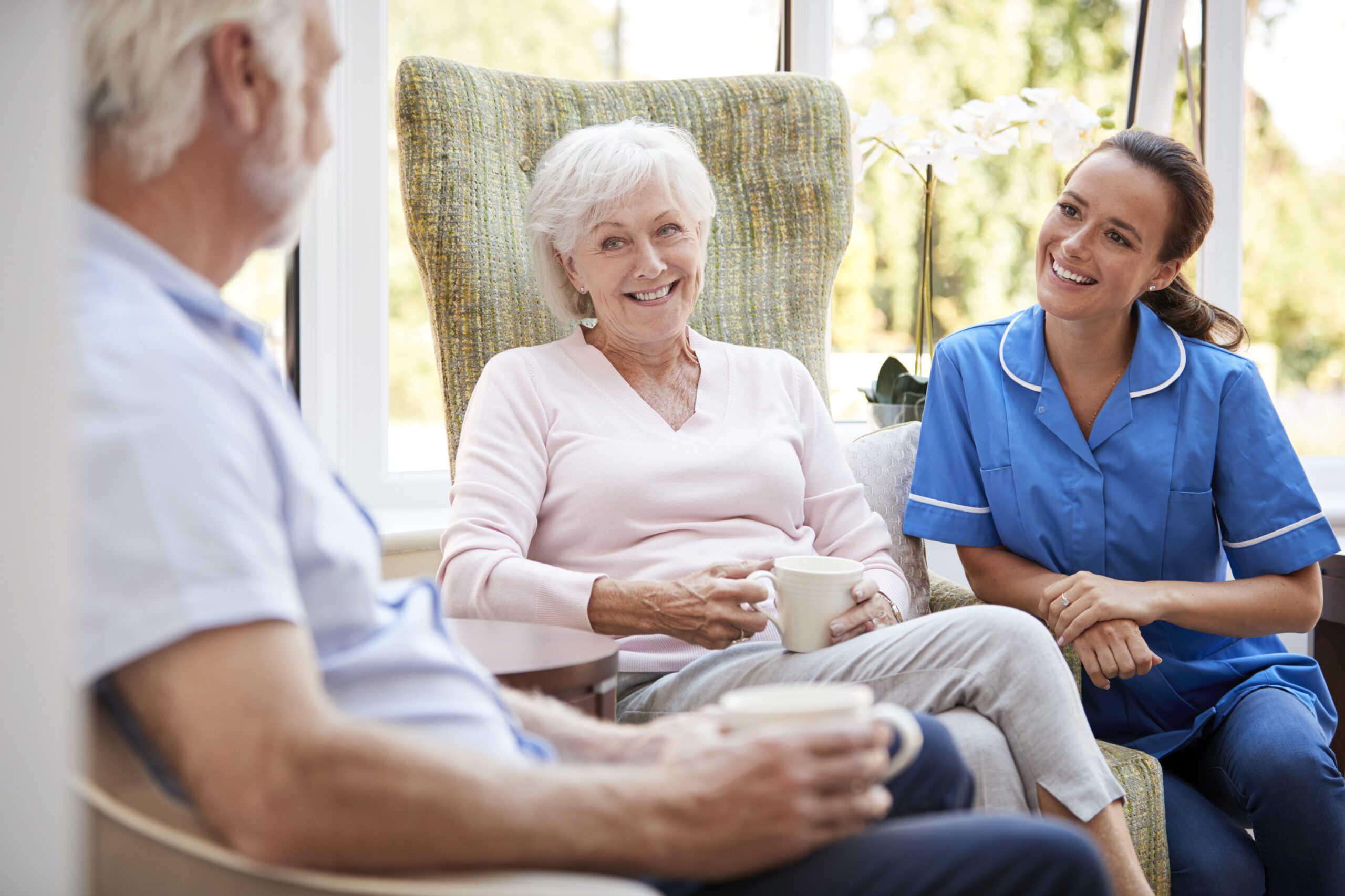 Man with Nurse in Hospital